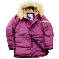 Куртка Аляска Husky Burgundy Натуральный Мех (Nord Denali) 