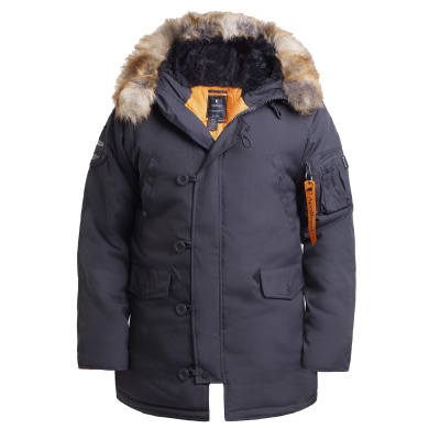 Куртка Аляска N-3B Oxford Grey Black/Orange (Apolloget)